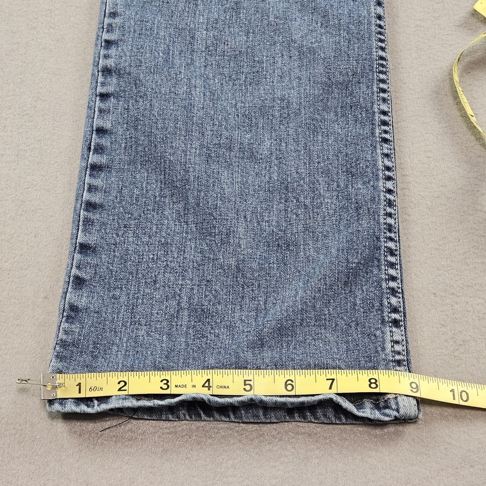 Harley Davidson Jeans Womens Size 12 Patch Embroidered Pockets Medium Wash Denim - Picture 7 of 11